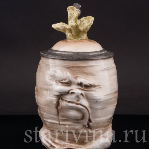 Старинная пивная кружка Грустный редис, 0.5 л, Von Schierholz, Германия, кон. 19 - нач. 20 вв.