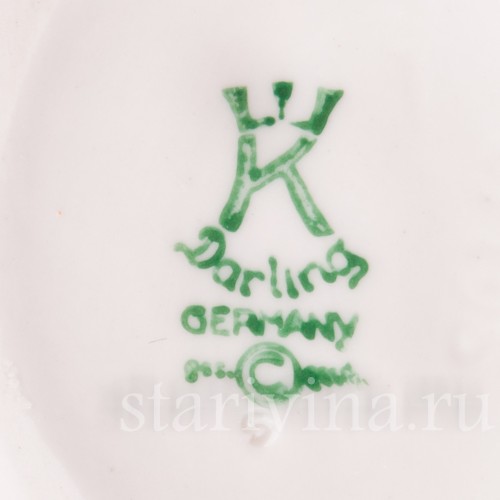 Фигурка из фарфора Девочка с цветами, кружевная, Karl Klette, Германия, 1962-90 гг.