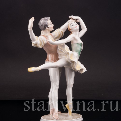 Фарфоровая статуэтка Балетная пара принц и принцесса, Hutschenreuther, Германия, 1965-67 гг.