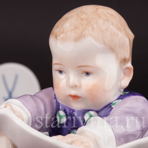Фарфоровая статуэтка Малыш с книжкой, Meissen, Германия, нач. 20 в.