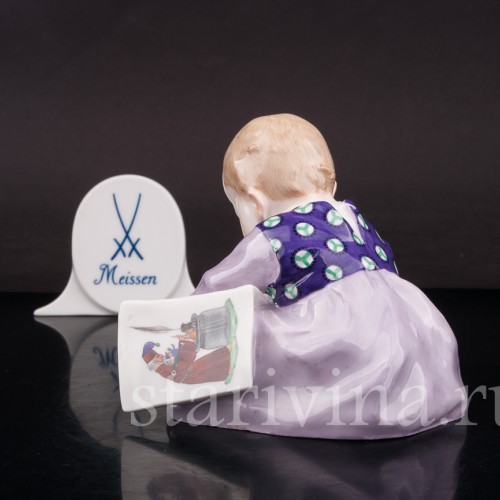 Фарфоровая статуэтка Малыш с книжкой, Meissen, Германия, нач. 20 в.