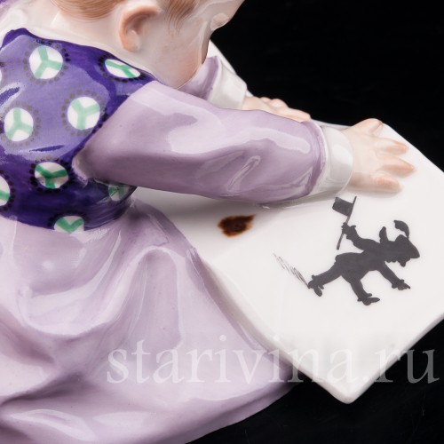 Фарфоровая статуэтка Малыш с книжкой, Meissen, Германия, нач. 20 в.