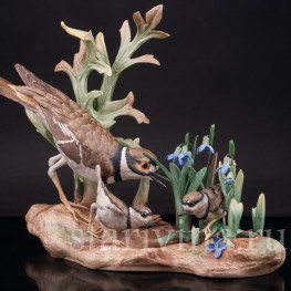 Фарфоровая статуэтка птиц Зуёк с птенцами, Boehm Porcelain, США, вт. пол. 20 в.