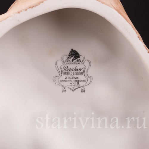 Фарфоровая статуэтка птиц Зуёк с птенцами, Boehm Porcelain, США, вт. пол. 20 в.