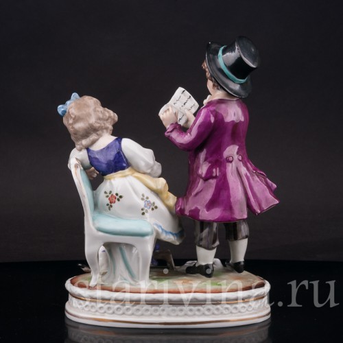 Фарфоровая статуэтка Урок, Volkstedt, Германия, 1899-1909 гг.