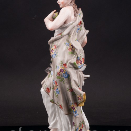 Фарфоровая статуэтка Девушка с обезьяной, Samson, Франция, 19 в.