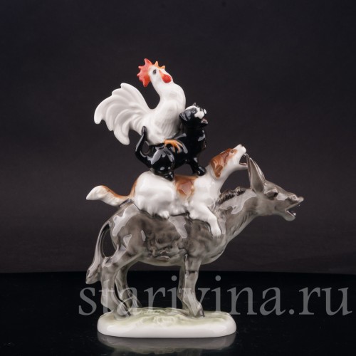 Фарфоровая статуэтка Бременские музыканты, Hutschenreuther, Германия, 1950-60 гг.