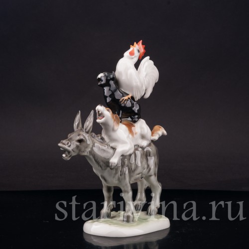 Фарфоровая статуэтка Бременские музыканты, Hutschenreuther, Германия, 1950-60 гг.