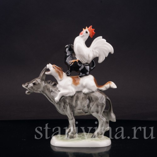 Фарфоровая статуэтка Бременские музыканты, Hutschenreuther, Германия, 1950-60 гг.