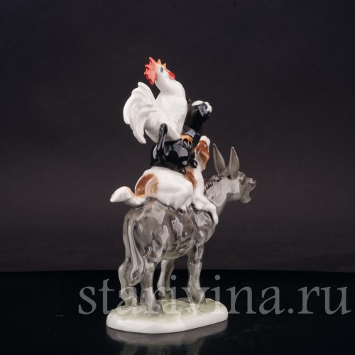 Фарфоровая статуэтка Бременские музыканты, Hutschenreuther, Германия, 1950-60 гг.