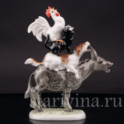 Фарфоровая статуэтка Бременские музыканты, Hutschenreuther, Германия, 1950-60 гг.