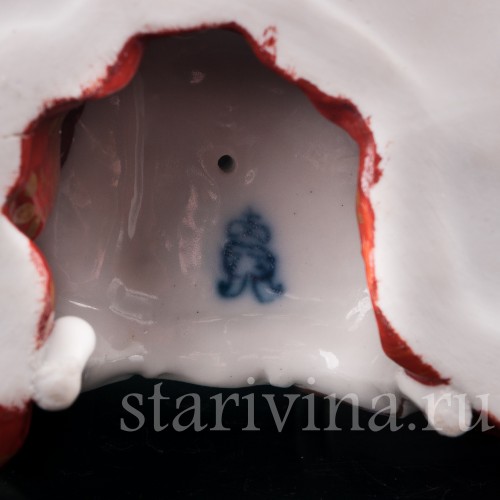 Фарфоровая статуэтка Дама с виолончелью, кружевная, Volkstedt, Германия, нач. 20 в.