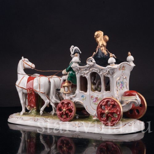 Композиция из фарфора Карета, Scheibe-Alsbach, Германия, сер. 20 в.