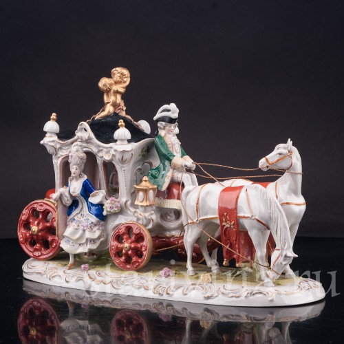 Композиция из фарфора Карета, Scheibe-Alsbach, Германия, сер. 20 в.