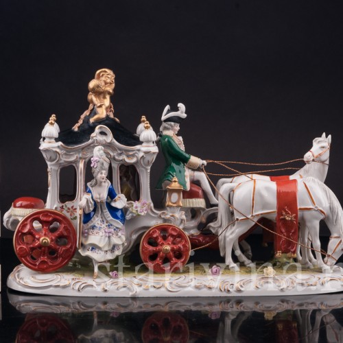 Композиция из фарфора Карета, Scheibe-Alsbach, Германия, сер. 20 в.