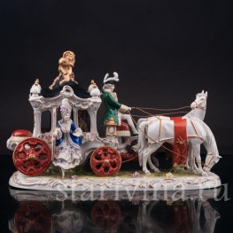 Композиция из фарфора Карета, Scheibe-Alsbach, Германия, сер. 20 в.