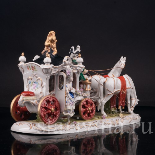 Композиция из фарфора Карета, Scheibe-Alsbach, Германия, сер. 20 в.