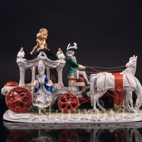 Композиция из фарфора Карета, Scheibe-Alsbach, Германия, сер. 20 в.