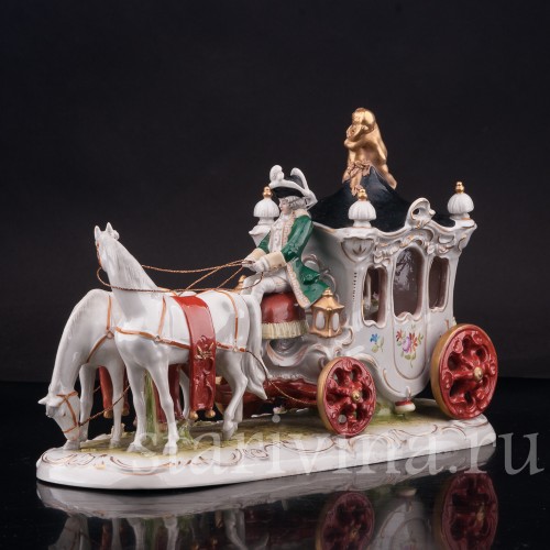 Композиция из фарфора Карета, Scheibe-Alsbach, Германия, сер. 20 в.