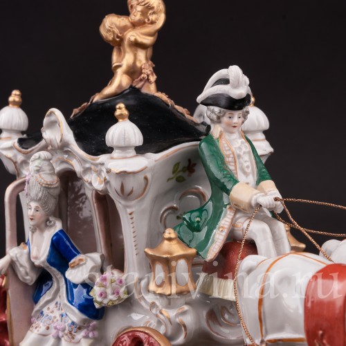 Композиция из фарфора Карета, Scheibe-Alsbach, Германия, сер. 20 в.