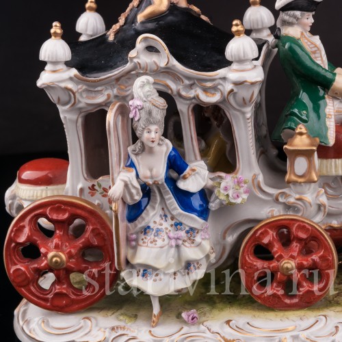 Композиция из фарфора Карета, Scheibe-Alsbach, Германия, сер. 20 в.