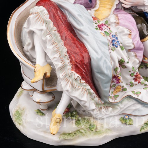 Композиция из фарфора Влюбленная пара, Volkstedt, Германия, 1915-36 гг.