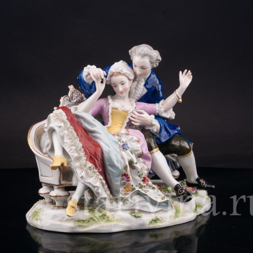Композиция из фарфора Влюбленная пара, Volkstedt, Германия, 1915-36 гг.