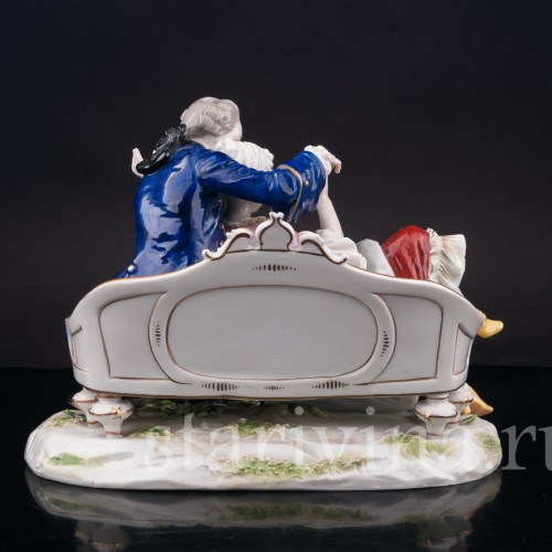 Композиция из фарфора Влюбленная пара, Volkstedt, Германия, 1915-36 гг.