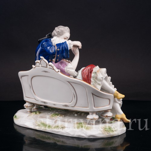 Композиция из фарфора Влюбленная пара, Volkstedt, Германия, 1915-36 гг.