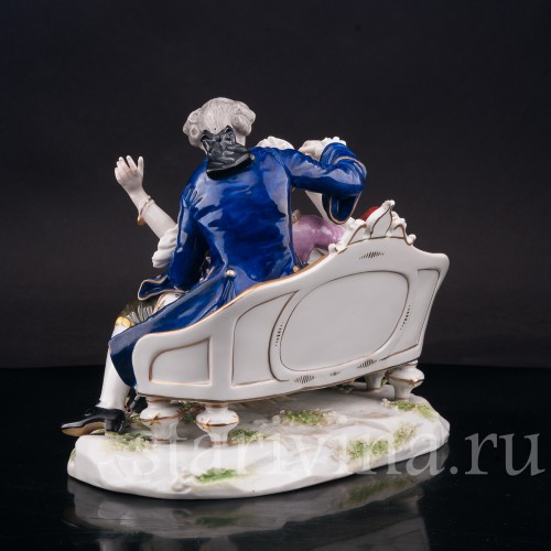 Композиция из фарфора Влюбленная пара, Volkstedt, Германия, 1915-36 гг.