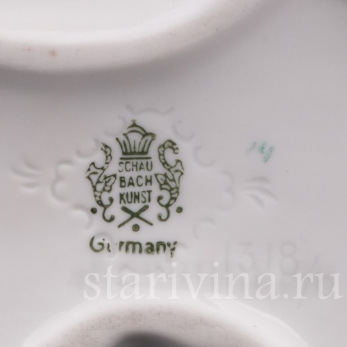 Фарфоровая статуэтка Балерина, завязывающая балетную туфельку, Schaubach Kunst, Германия, 1920-40е гг.