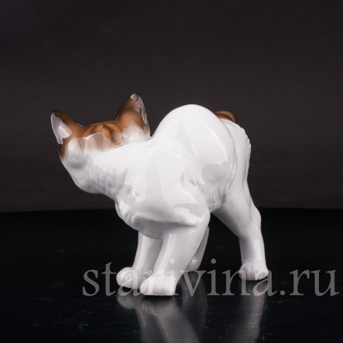 Фарфоровая фигурка Котёнок с выгнутой спинкой, Rosenthal, Германия, 1954 год.