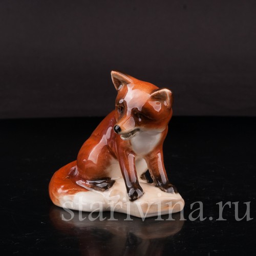Статуэтка из фарфора Сидящий лисенок, Goebel, Германия, вт. пол. 20 в.