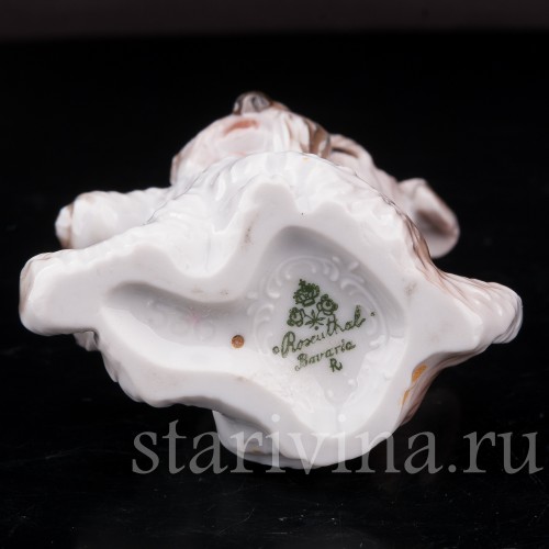Фигурка собаки из фарфора Сидящий терьер Rosenthal, Германия, 1932 год.