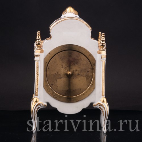 Фарфоровые часы Цветочные букеты, Hoffner & Co, Германия, 1960е гг.