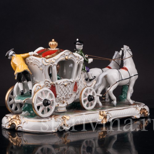 Композиция из фарфора Карета, Unterweissbach, Германия, 1958-76 гг.