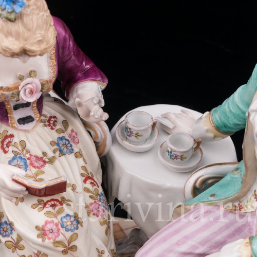 Фарфоровая композиция После чаепития, Ernst Bohne Sohne, Германия, нач. 20 в.