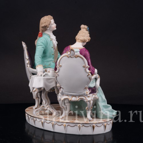 Фарфоровая композиция После чаепития, Ernst Bohne Sohne, Германия, нач. 20 в.