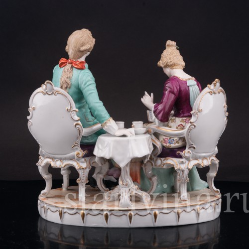 Фарфоровая композиция После чаепития, Ernst Bohne Sohne, Германия, нач. 20 в.