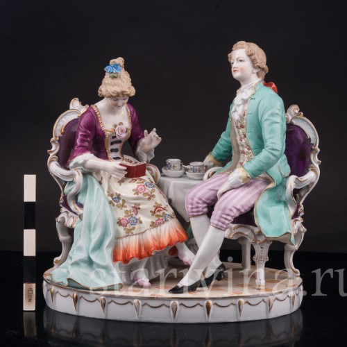 Фарфоровая композиция После чаепития, Ernst Bohne Sohne, Германия, нач. 20 в.