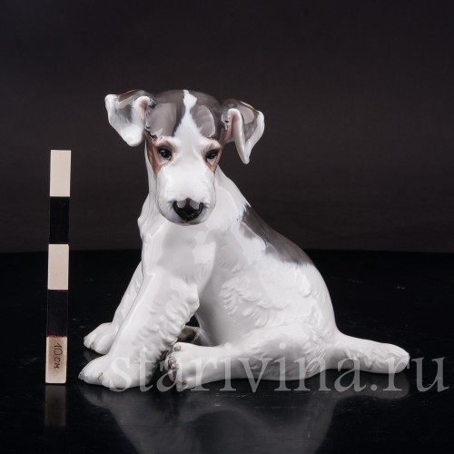 Фигурка собаки из фарфора Щенок фокстерьера, Rosenthal, Германия, 1956 год.