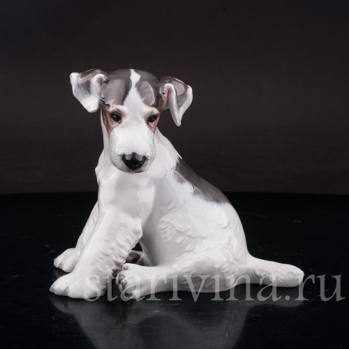 Фигурка собаки из фарфора Щенок фокстерьера, Rosenthal, Германия, 1956 год.