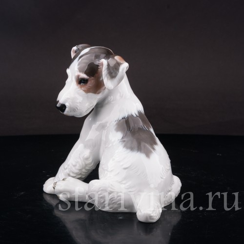 Фигурка собаки из фарфора Щенок фокстерьера, Rosenthal, Германия, 1956 год.
