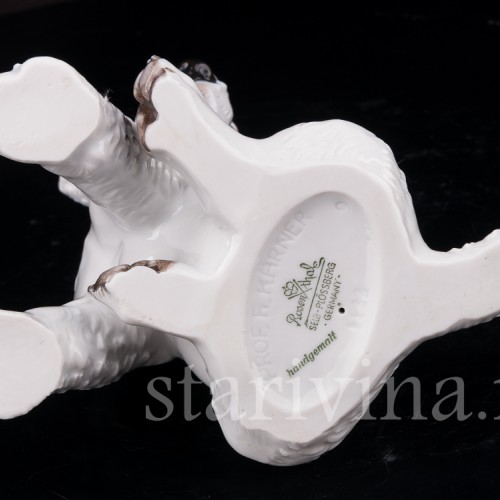 Фигурка собаки из фарфора Щенок фокстерьера, Rosenthal, Германия, 1956 год.