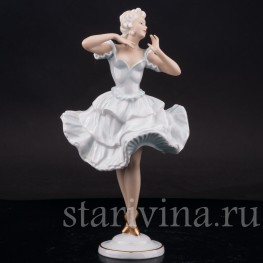 Фарфоровая статуэтка девушки В танце, Unterweissbach, Германия, 1940-58 гг.