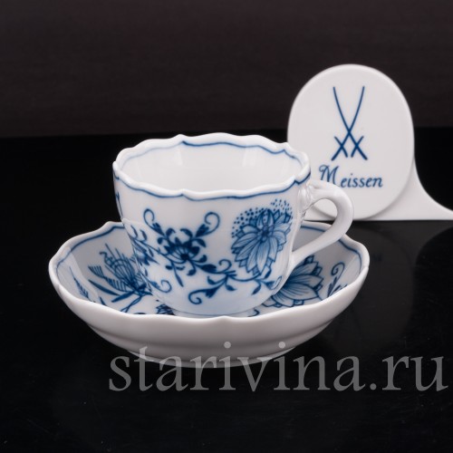 Кофейная пара Луковичный узор, Meissen, Германия, сер. 20 в.
