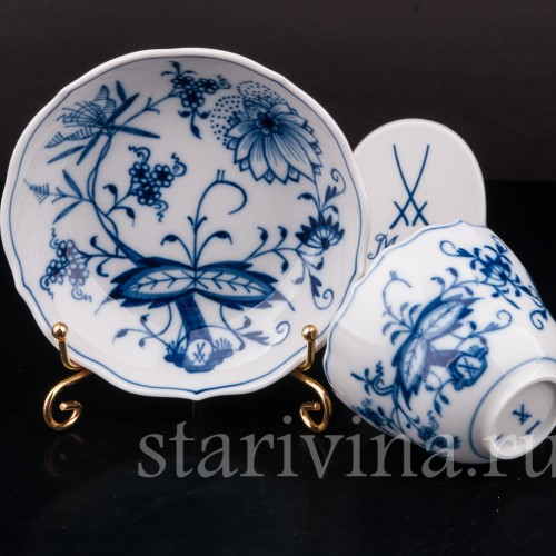 Кофейная пара Луковичный узор, Meissen, Германия, сер. 20 в.