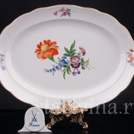 Фарфоровое блюдо Букеты цветов, Meissen, Германия, сер. 20 в.