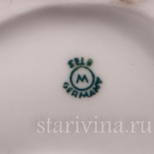 Статуэтка собаки из фарфора Бегущая длинношерстная такса, Германия, сер. 20 в.