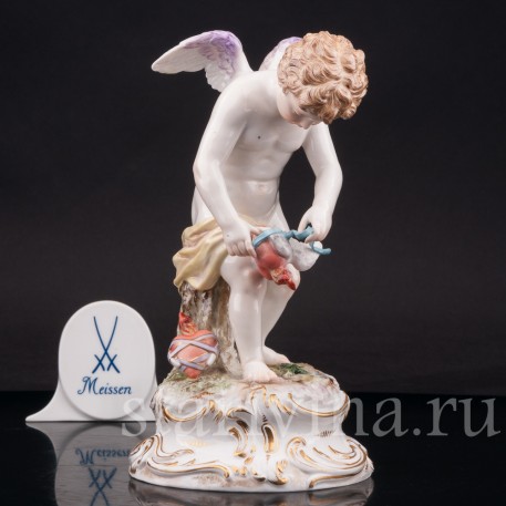 Фарфоровая композиция Купид связывающий крылья сердцам, Meissen, Германия, кон. 19 - нач. 20 вв.